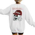 Baseball Mom Skull Sports Skeleton Women's Sweatshirt Back Print