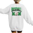 Baseball Mom Sports Green Women's Sweatshirt Back Print