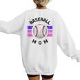 Baseball Mom Sports Mom Proud Baseball Mom Women's Sweatshirt Back Print