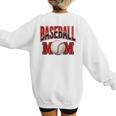 Baseball Mom Sports Red Women's Sweatshirt Back Print