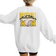 Baseball Mom Sports Mom Yellow Women's Sweatshirt Back Print Baseball Mom Sports Mom Yellow Women's Sweatshirt Back Print