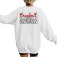 Baseball Mom Sporty Humor Raglan Baseball Tee Women's Sweatshirt Back Print
