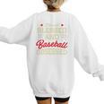 Baseball Mom Stressed Blessed And Baseball Obsessed Premium Women's Sweatshirt Back Print