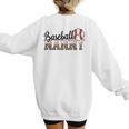 Baseball Nanny Women BallPark Nanny Baseball Mom Women's Sweatshirt Back Print