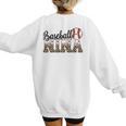 Baseball Nina Women BallPark Nina Baseball Mom Mother's Day Women's Sweatshirt Back Print Baseball Nina Women BallPark Nina Baseball Mom Mother's Day Women's Sweatshirt Back Print