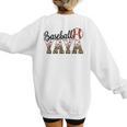Baseball Yaya Women BallPark Yaya Baseball Mom Mother's Day Women's Sweatshirt Back Print