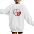Bleached Custom Baseball Mom Number 7 Heart For Mom Women's Sweatshirt Back Print Bleached Custom Baseball Mom Number 7 Heart For Mom Women's Sweatshirt Back Print