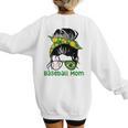 Brazil Baseball Mom Messy Bun Women's Sweatshirt Back Print Brazil Baseball Mom Messy Bun Women's Sweatshirt Back Print