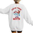 Calm Your Mitts Baseball Mom Mother's Day Softball Mom Premium Women's Sweatshirt Back Print Calm Your Mitts Baseball Mom Mother's Day Softball Mom Premium Women's Sweatshirt Back Print
