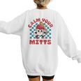 Calm Your Mitts Baseball Mom Sport Lover Women's Sweatshirt Back Print Calm Your Mitts Baseball Mom Sport Lover Women's Sweatshirt Back Print