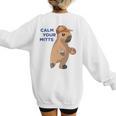 Capybara Calm Your Mitts Baseball Mom Sport Lover Tee Women's Sweatshirt Back Print Capybara Calm Your Mitts Baseball Mom Sport Lover Tee Women's Sweatshirt Back Print
