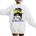 Colombia Baseball Mom Messy Bun Women's Sweatshirt Back Print