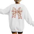 Coquette Bow Baseball Mama Baseball Mom Women Premium Women's Sweatshirt Back Print Coquette Bow Baseball Mama Baseball Mom Women Premium Women's Sweatshirt Back Print