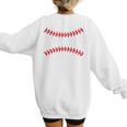 Cute Baseball Mom Laces Little League Women's Mother's Day Women's Sweatshirt Back Print