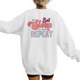 Eat Sleep Baseball Repeat Baseball Moms Women's Sweatshirt Back Print