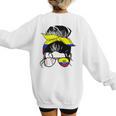 Ecuador Baseball Mom Ecuadorian Baseball Girl Women's Sweatshirt Back Print
