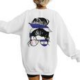 El Salvador Baseball Mom Salvador Baseball Girl Women's Sweatshirt Back Print El Salvador Baseball Mom Salvador Baseball Girl Women's Sweatshirt Back Print