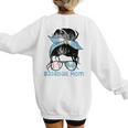 Guatemala Baseball Mom Messy Bun Women's Sweatshirt Back Print Guatemala Baseball Mom Messy Bun Women's Sweatshirt Back Print