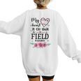 My Heart Is On That Field Ball Nana Baseball Mom Women's Sweatshirt Back Print