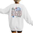 Hey Batter Batter Swing Graphic For Baseball Moms Women's Sweatshirt Back Print