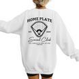 Home Plate Social Club Baseball Mom Women's Sweatshirt Back Print