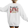 Leopard Baseball Mom Game Day Vibes Mother's Day Women's Sweatshirt Back Print Leopard Baseball Mom Game Day Vibes Mother's Day Women's Sweatshirt Back Print