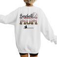Leopard Baseball Mom Mama Mommy Sport Women's Sweatshirt Back Print Leopard Baseball Mom Mama Mommy Sport Women's Sweatshirt Back Print