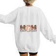 Loud And Proud Baseball Mom Messy Bun 2024 Premium Women's Sweatshirt Back Print Loud And Proud Baseball Mom Messy Bun 2024 Premium Women's Sweatshirt Back Print