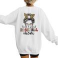 Loud And Proud Baseball Mom Messy Bun Leopard Baseball Mom Women's Sweatshirt Back Print Loud And Proud Baseball Mom Messy Bun Leopard Baseball Mom Women's Sweatshirt Back Print