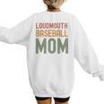 Loudmouth Baseball Mom Sports Cute Text Premium Women's Sweatshirt Back Print