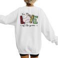 For The Love Of The Game Day Baseball Mom Cheering Lovers Women's Sweatshirt Back Print For The Love Of The Game Day Baseball Mom Cheering Lovers Women's Sweatshirt Back Print