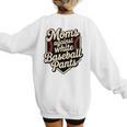 Moms Against Baseball Pants Baseball Mom Premium Tri-Blend Women's Sweatshirt Back Print