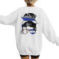 Nicaraguan Baseball Mom Nicaragua Flag Baseball Girl Women's Sweatshirt Back Print Nicaraguan Baseball Mom Nicaragua Flag Baseball Girl Women's Sweatshirt Back Print