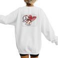 Peace Love Baseball Mom Mommy Premium Women's Sweatshirt Back Print Peace Love Baseball Mom Mommy Premium Women's Sweatshirt Back Print
