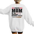 Proud Mom Of An Awesome Baseball Player Baseball Mom Women's Sweatshirt Back Print