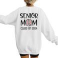 Proud Senior Baseball Mom Senior 2024 Class Leopard Game Day Women's Sweatshirt Back Print Proud Senior Baseball Mom Senior 2024 Class Leopard Game Day Women's Sweatshirt Back Print