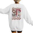 Retro Groovy Baseball Mama Baseball Mom Lover Women's Sweatshirt Back Print