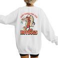 Retro Just Here For The Hotdogs Baseball Mom Sport Lover Women's Sweatshirt Back Print