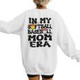 In My Softball Baseball Mom Era Retro Groovy Mom Of Both Women's Sweatshirt Back Print In My Softball Baseball Mom Era Retro Groovy Mom Of Both Women's Sweatshirt Back Print