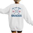 Spring 2024 Season Cute Baseball Mom Here For The Snacks Women's Sweatshirt Back Print Spring 2024 Season Cute Baseball Mom Here For The Snacks Women's Sweatshirt Back Print