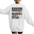 Weekend Forecast Baseball Baseball Mom Women's Sweatshirt Back Print Weekend Forecast Baseball Baseball Mom Women's Sweatshirt Back Print