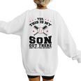 Yes This Is My Son Out There Baseball Mom Women's Sweatshirt Back Print Yes This Is My Son Out There Baseball Mom Women's Sweatshirt Back Print