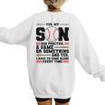 Yes Son Has Practice a Game Baseball Mom Women's Sweatshirt Back Print Yes Son Has Practice a Game Baseball Mom Women's Sweatshirt Back Print