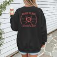 2024 Home Plate Social Club Softball Season Tee Baseball Mom Women's Sweatshirt Back Print 2024 Home Plate Social Club Softball Season Tee Baseball Mom Women's Sweatshirt Back Print
