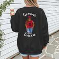 African American Baseball Mom Gemini Queen Zodiac Sign Women's Sweatshirt Back Print African American Baseball Mom Gemini Queen Zodiac Sign Women's Sweatshirt Back Print