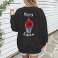 African American Baseball Mom Pisces Queen Zodiac Sign Women's Sweatshirt Back Print