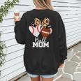 Ball Mom Football Baseball Mom Heart Women's Sweatshirt Back Print