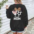 Ball Mom Soccer Baseball Mom Heart Women's Sweatshirt Back Print Ball Mom Soccer Baseball Mom Heart Women's Sweatshirt Back Print