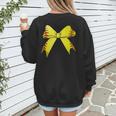 Baseball Bow Baseball Mom Women Baseball Mama Women's Sweatshirt Back Print Baseball Bow Baseball Mom Women Baseball Mama Women's Sweatshirt Back Print