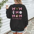 Baseball Gigi Era Bows Baseball Mom Women Women's Sweatshirt Back Print